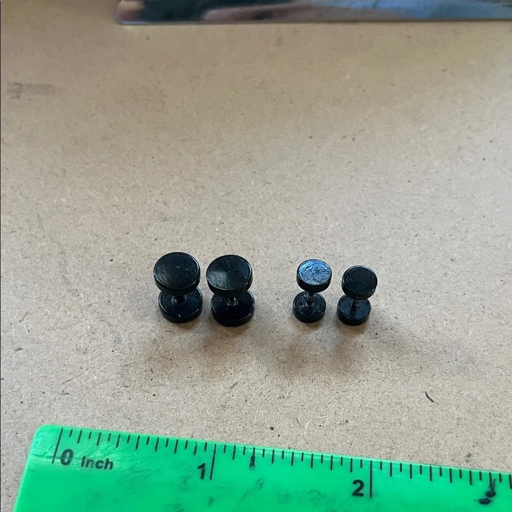 Black Double Flare Plugs